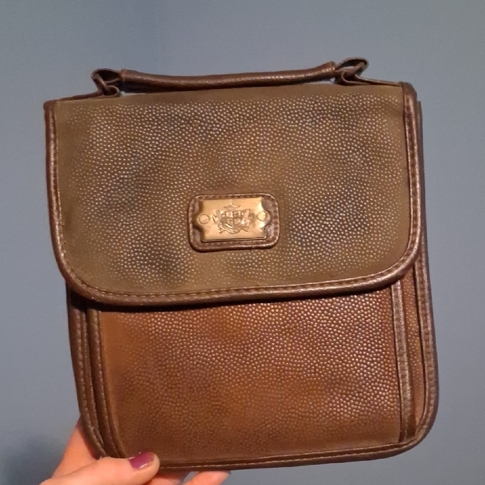 Gitano Brown Leather Messenger Bag